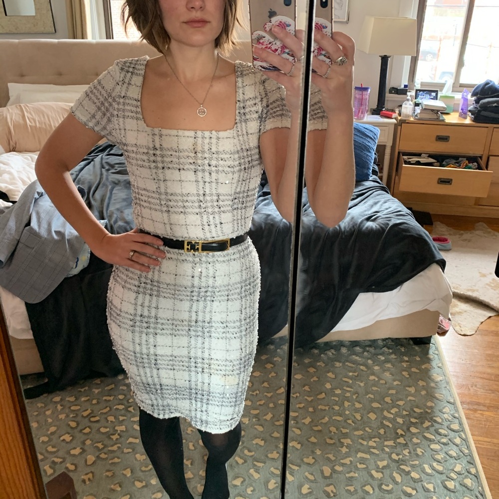 Boucle CHANEL looking dress #ladieslunching